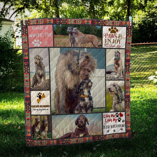 Irish Wolfhound Enjoy CL10100161MDQ Quilt Blanket