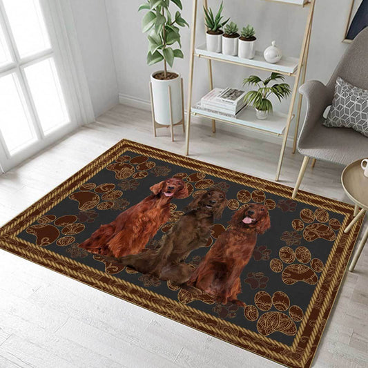 Irish Setter Floral Paw CL08100160MDR Rug