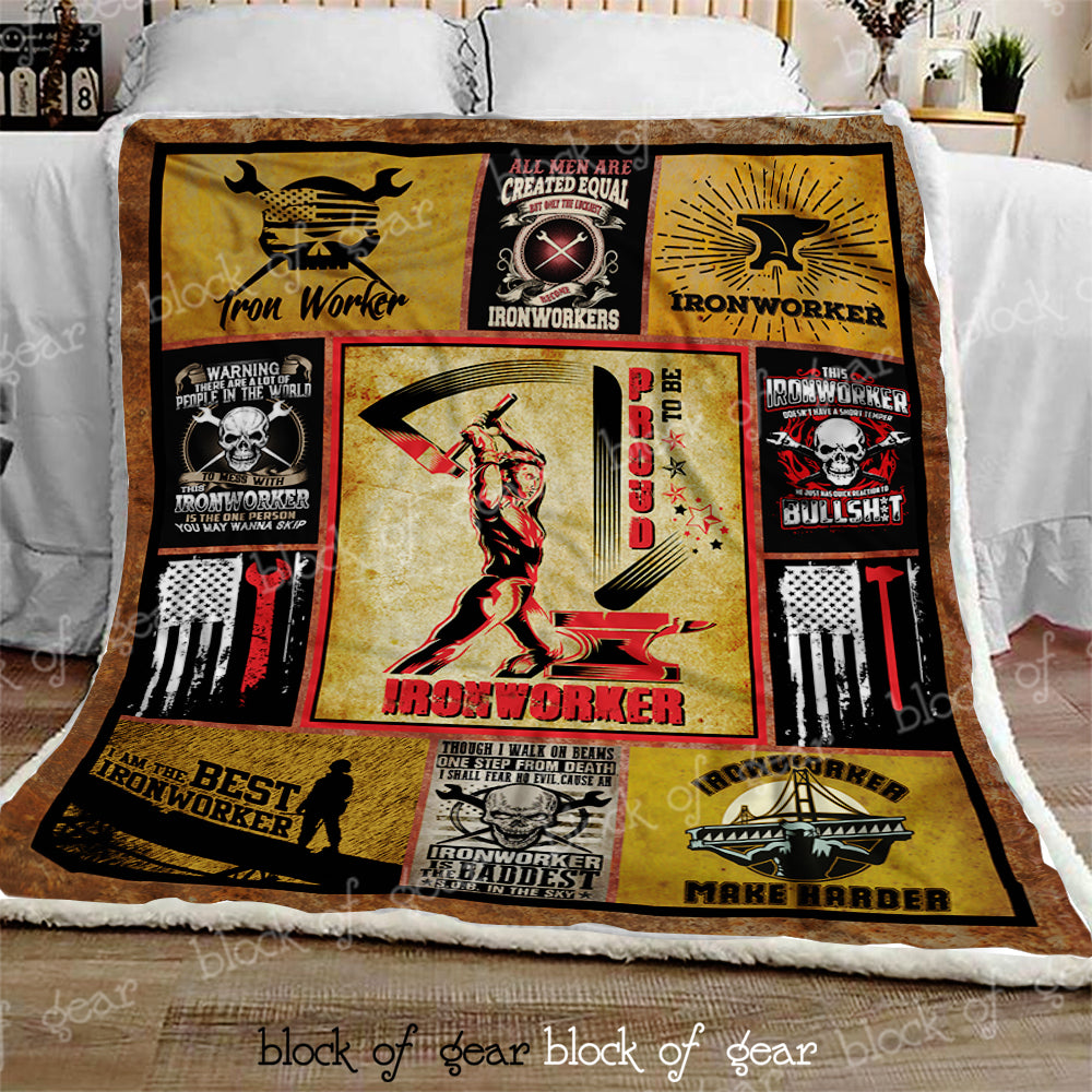 Ironworker CL0210122MDF Sherpa Fleece Blanket