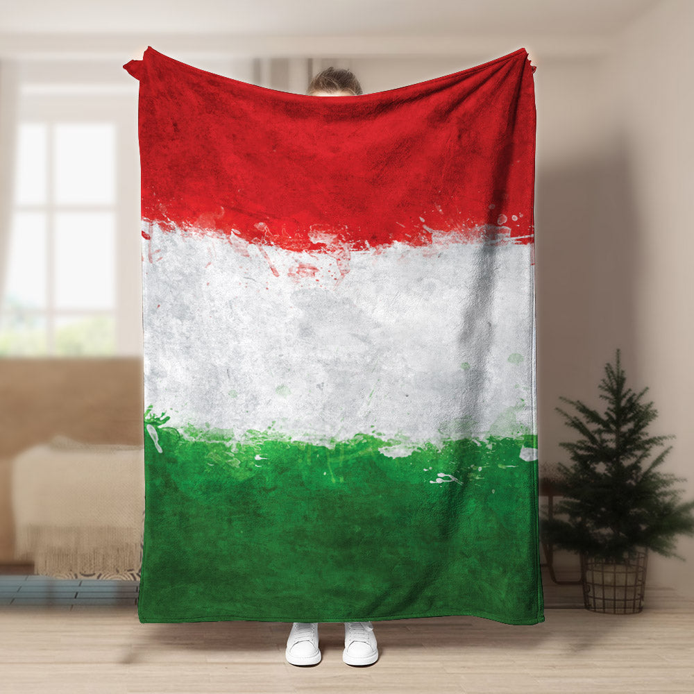 Italian Flag CLA21100201F Sherpa Fleece Blanket