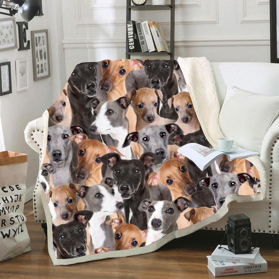 Italian Greyhound CLM3110179S Sherpa Fleece Blanket