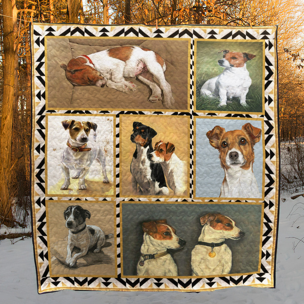 Jack Russell Terrier CL11110208MDQ Quilt Blanket