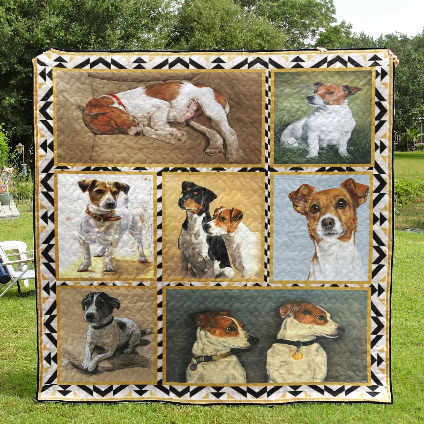 Jack Russell Terrier CL11110208MDQ Quilt Blanket