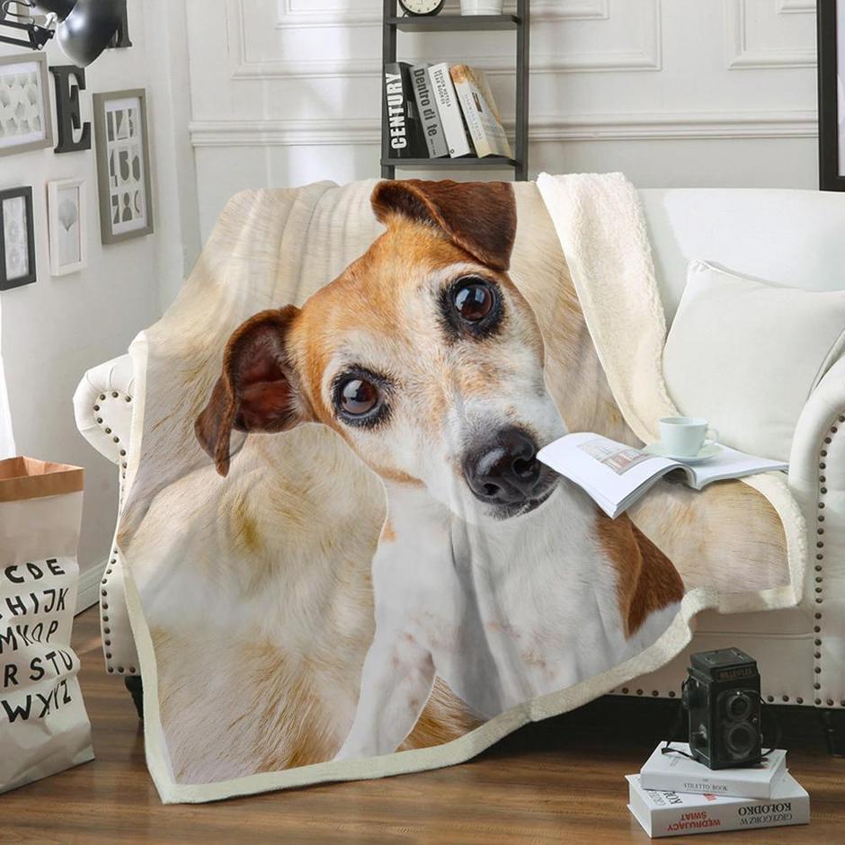 Jack Russell Terrier CLM0211108 Sherpa Fleece Blanket