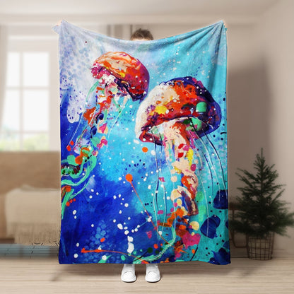 Jellyfish HN290841F Sherpa Fleece Blanket