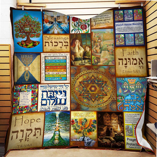 Jerusalem Jewish CL01110170MDQ Quilt Blanket