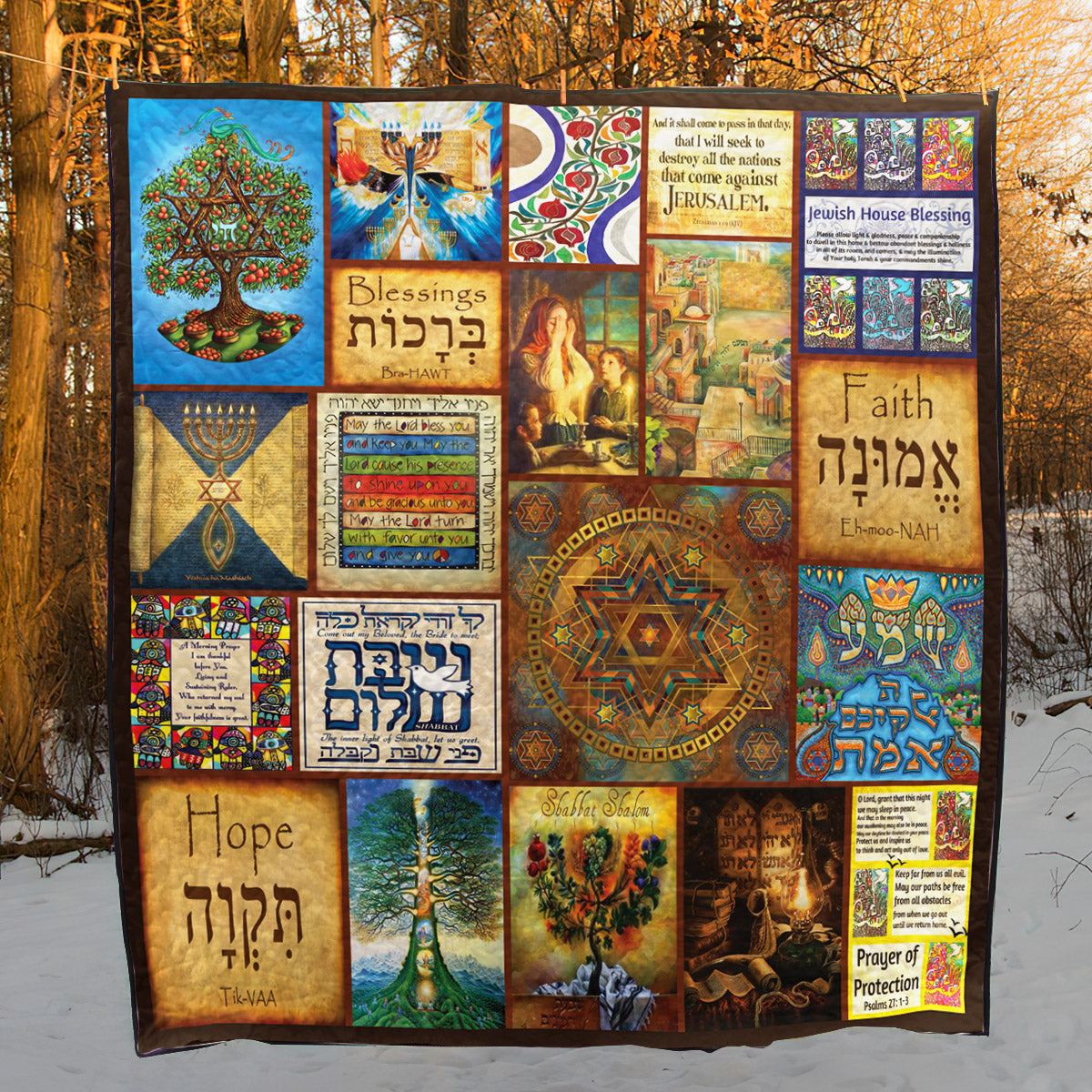 Jerusalem Jewish CL01110170MDQ Quilt Blanket