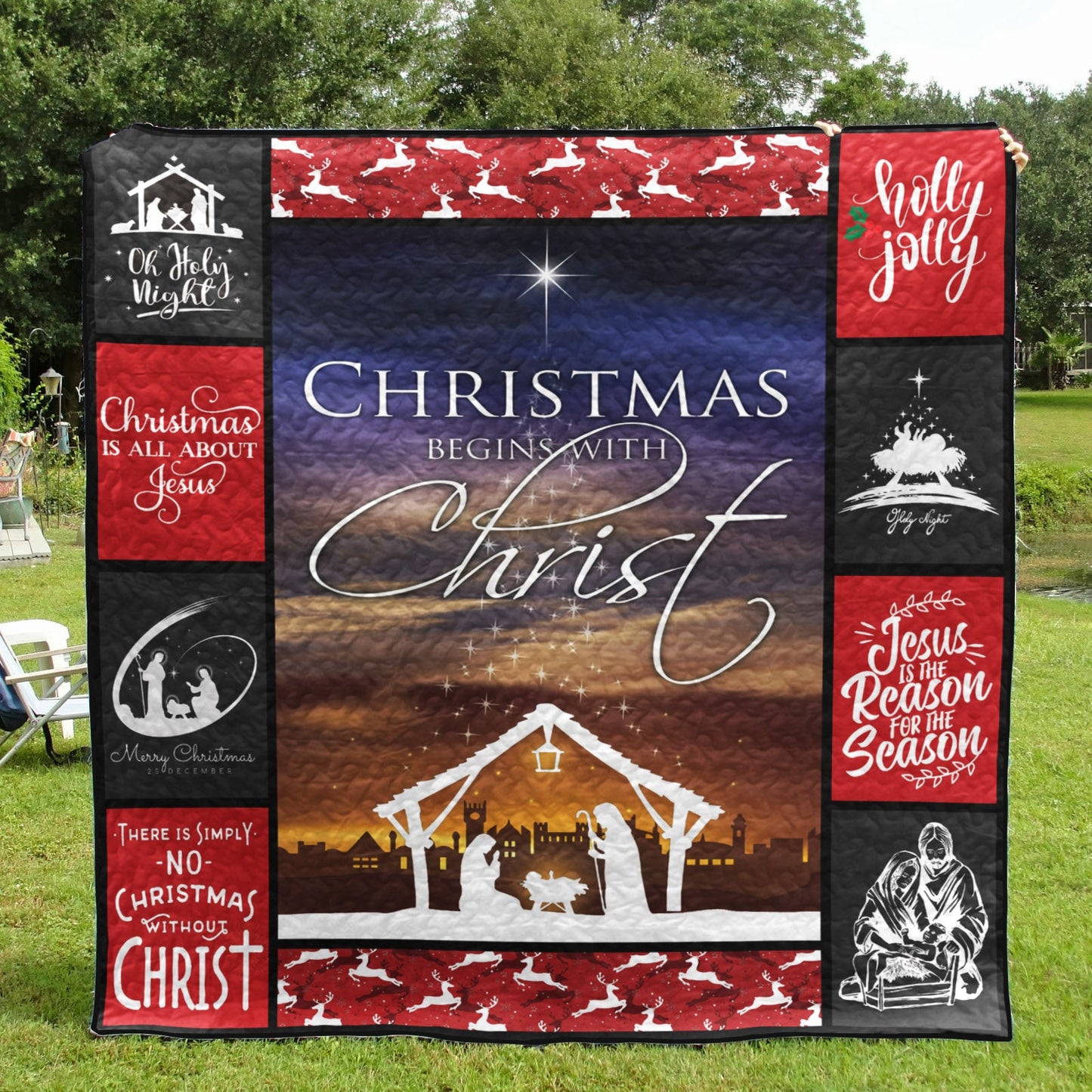 Jesus Christmas CL15100219MDQ Quilt Blanket