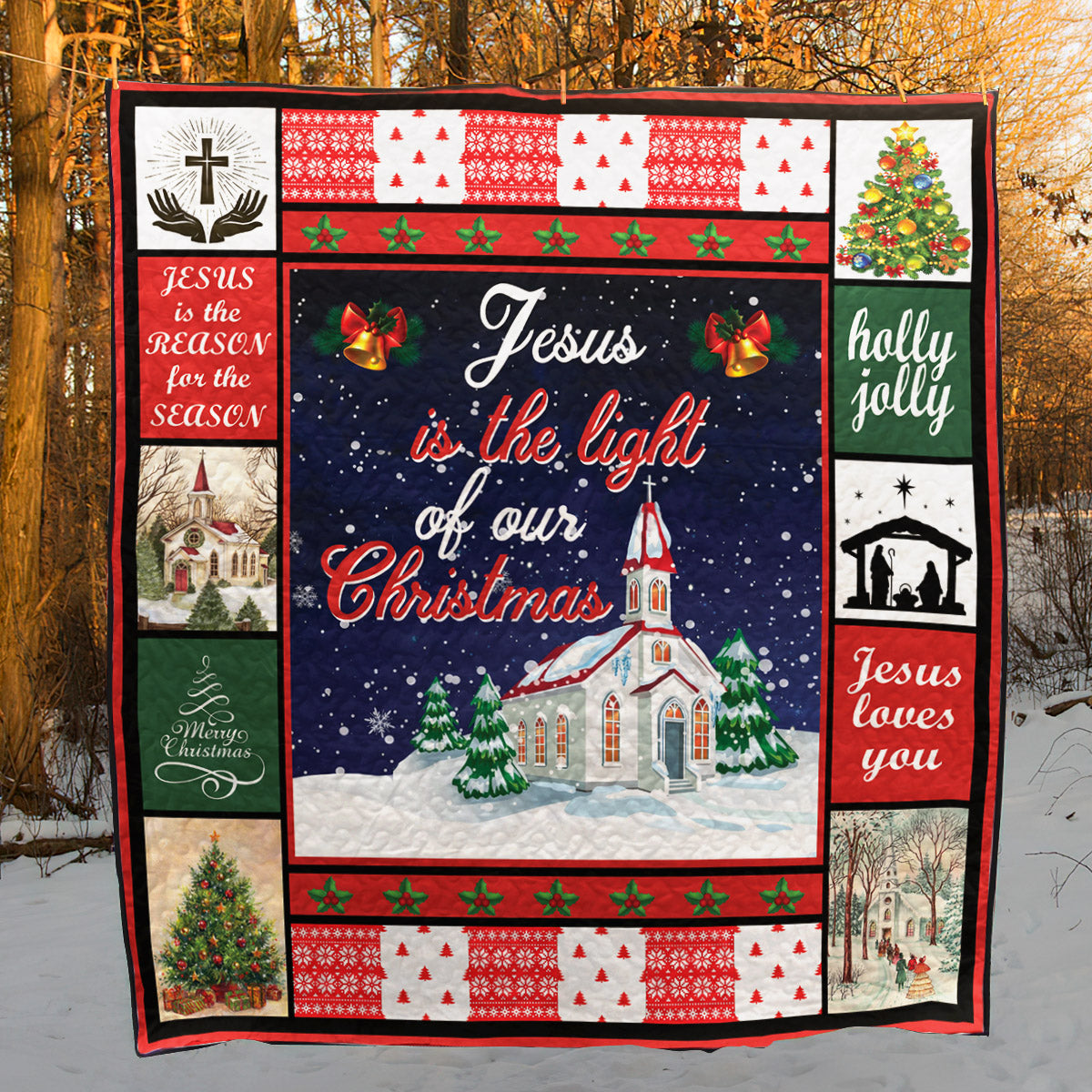 Jesus Christmas CL15100221MDQ Quilt Blanket