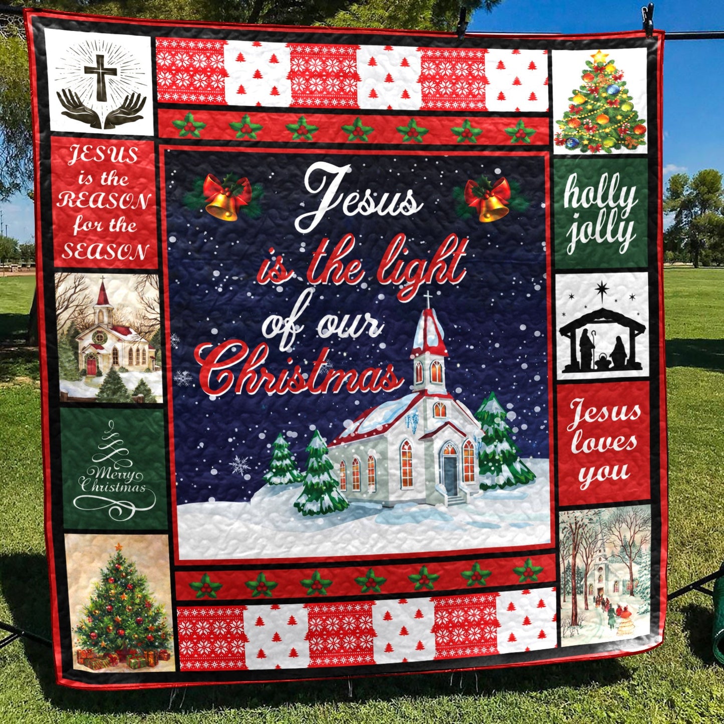 Jesus Christmas CL15100221MDQ Quilt Blanket