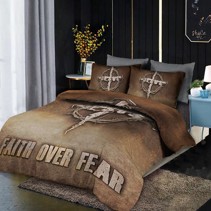Jesus Faith Over Fear Duvet Cover Bedding Sets TL100616BS