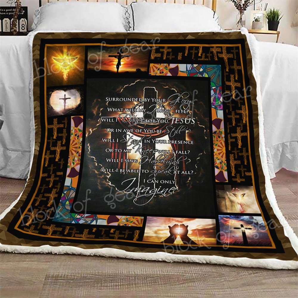 Jesus In My Heart CL1909113MDF Sherpa Fleece Blanket