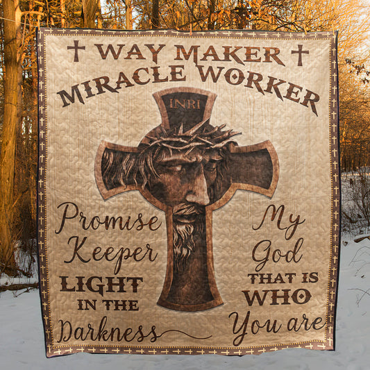 Christian Jesus Is The Light In Darkness Quilt Blanket HN020604M