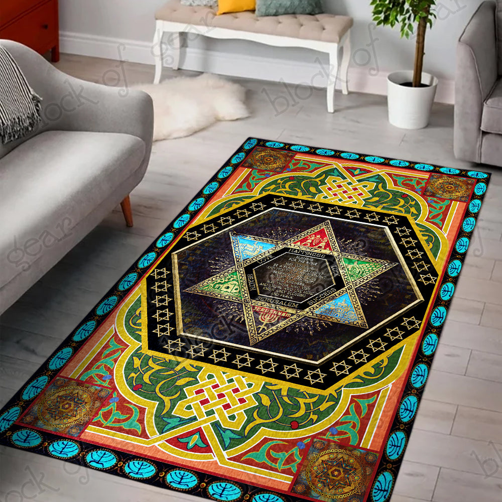 Jewish Star Of David CL190980MDR Rug