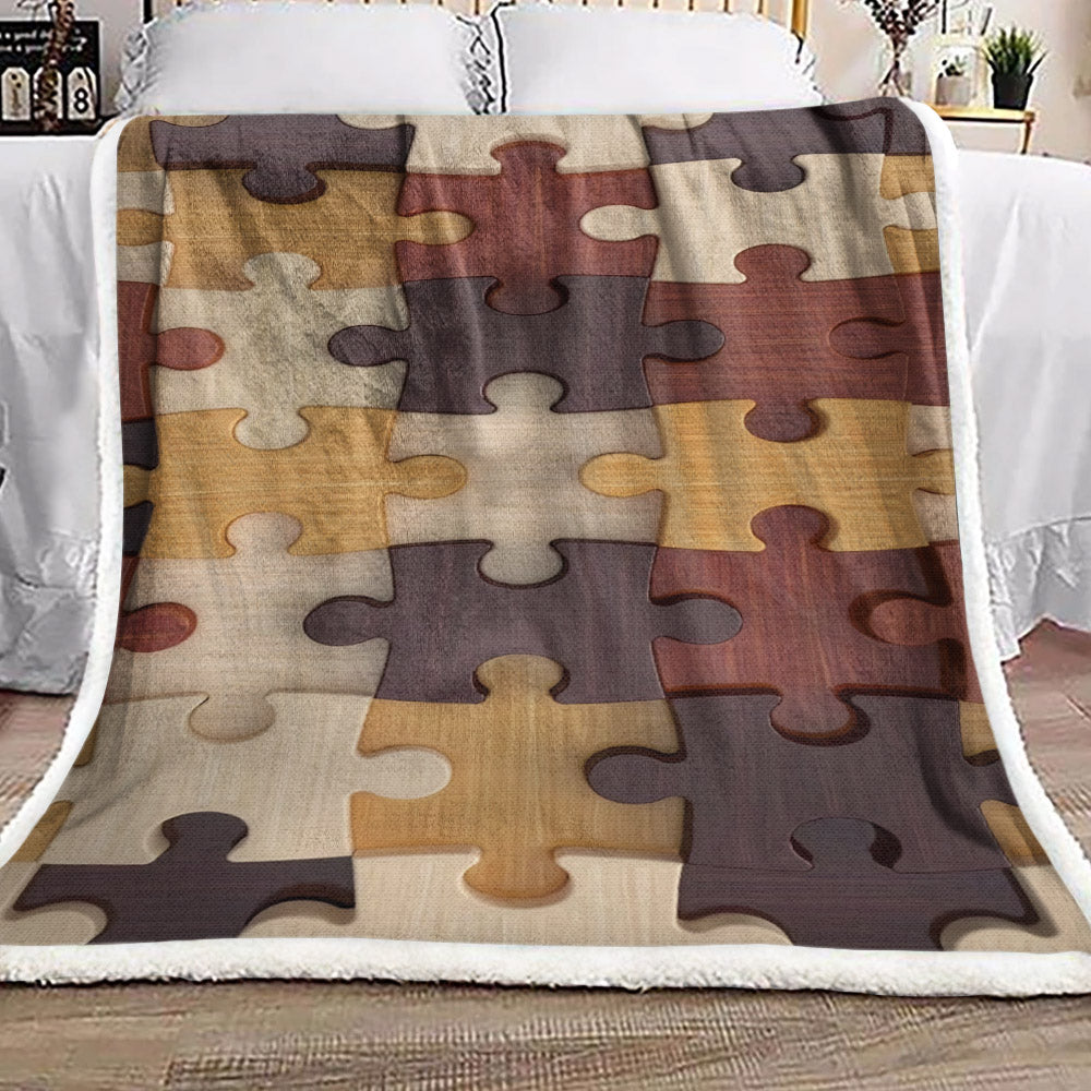 Jigsaw Puzzle DN3009141F Sherpa Fleece Blanket