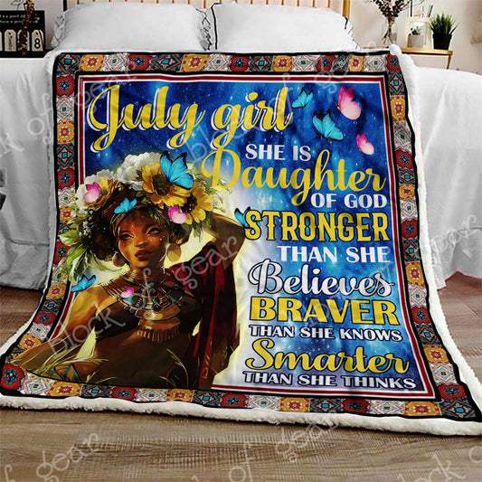 July Girl Black Women CL280997MDF Sherpa Fleece Blanket