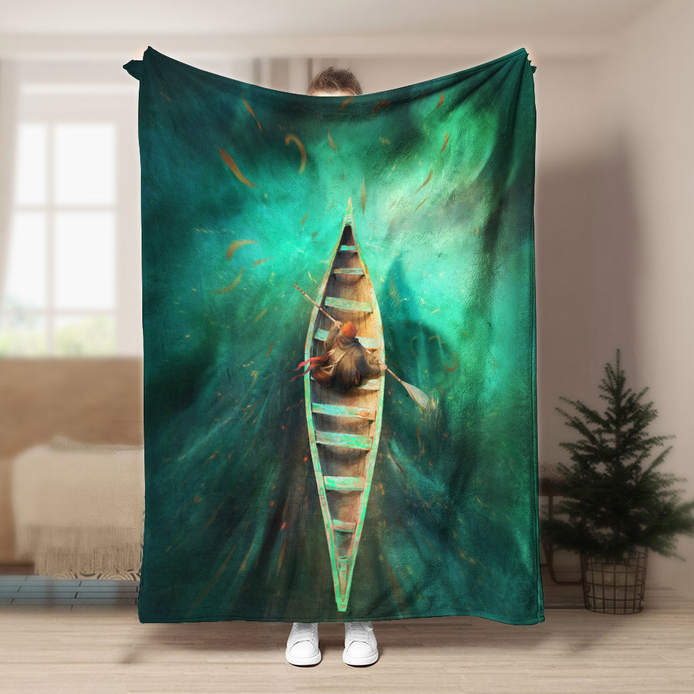 Kayaking DD280837F Sherpa Fleece Blanket