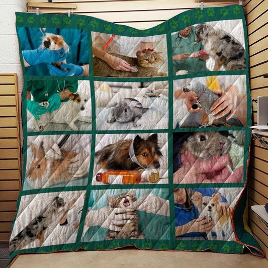 Keep Calm This Is Vet Tech CLH0811200Q Quilt Blanket
