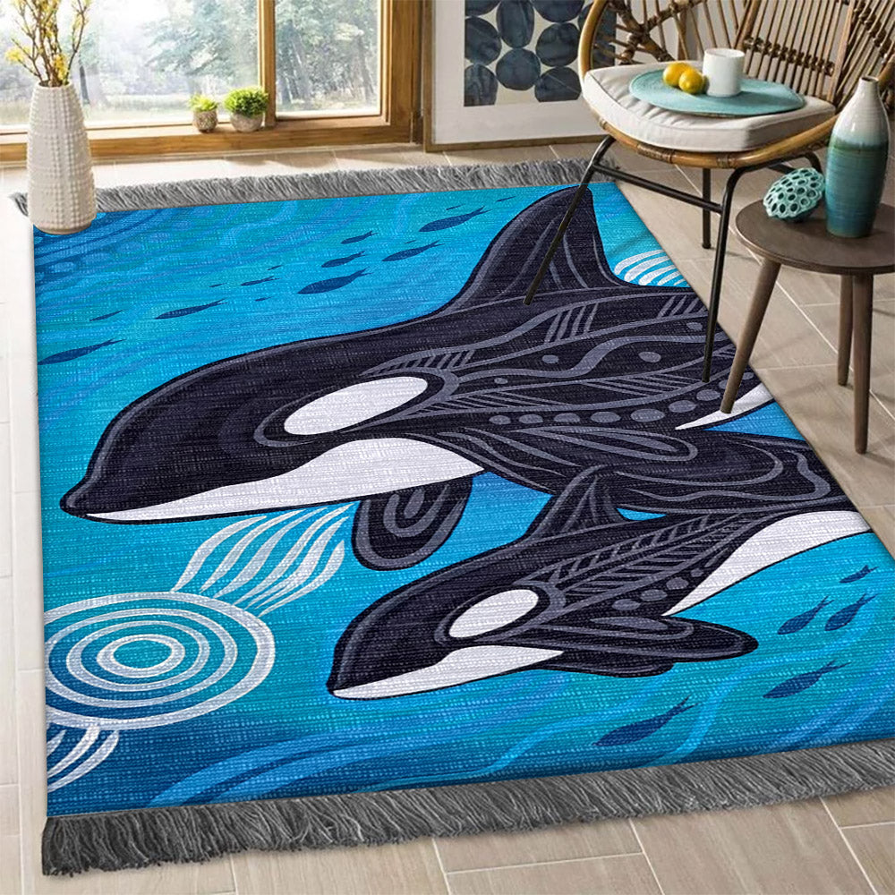 Killer Whale AA2210179F Decorative Floor-cloth