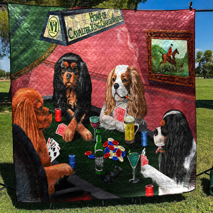 King Charles Cavalier CL18111115MDQ Quilt Blanket