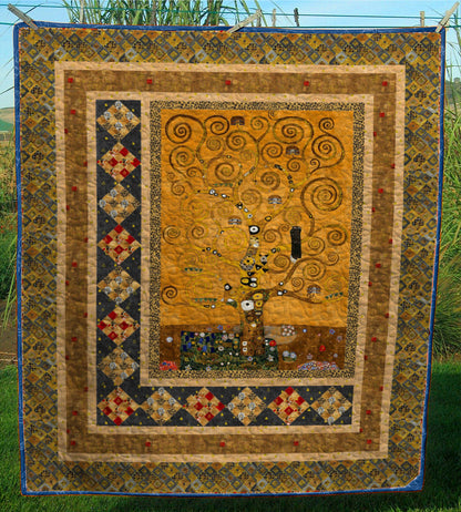 Klimt Gilded Tree CL24100160MDQ Quilt Blanket