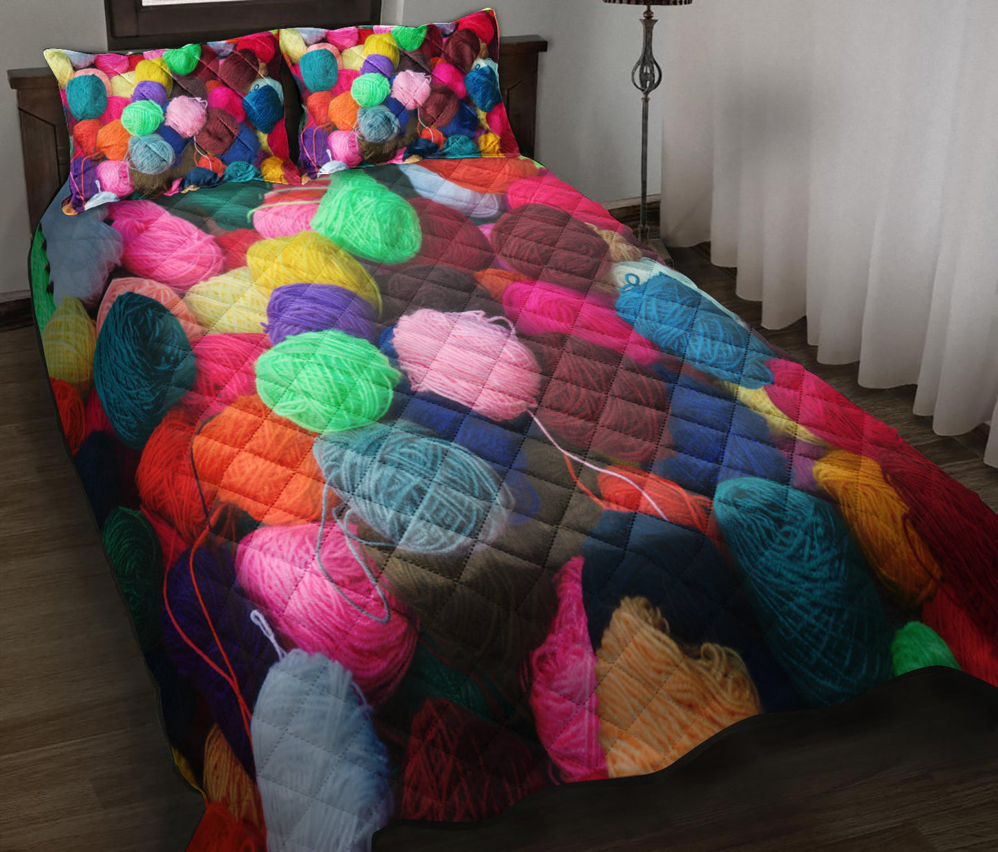 Knitting Yarn Balls Quilt Bedding Set ND180907