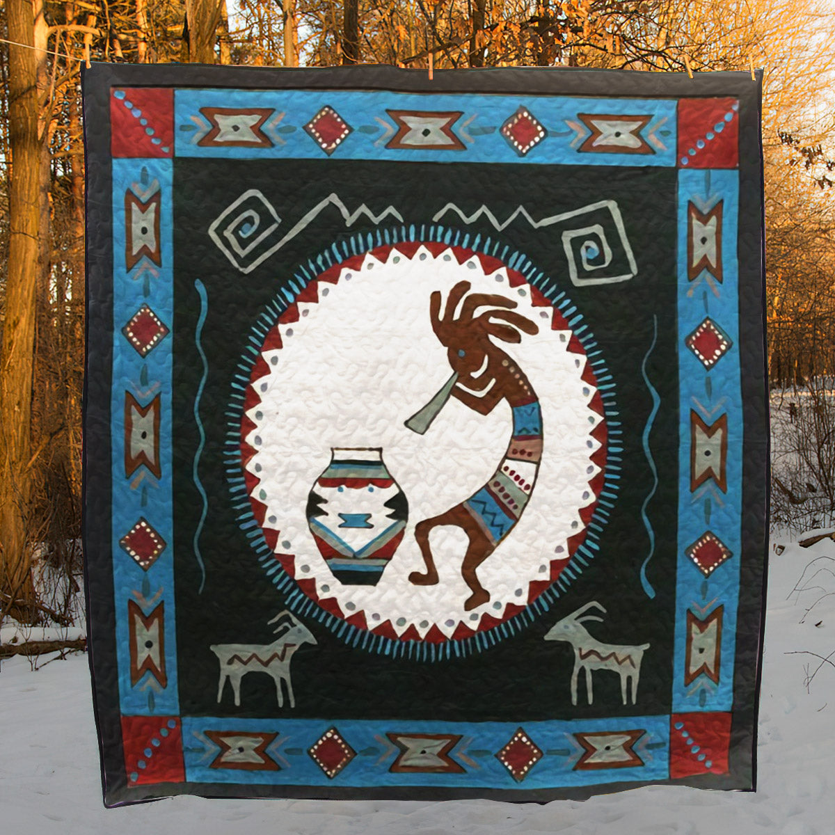 Kokopelli CLA1110370Q Quilt Blanket