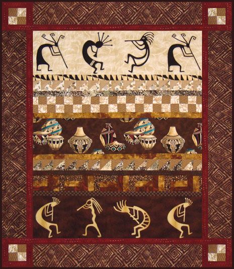 Kokopelli CLA1110374Q Quilt Blanket