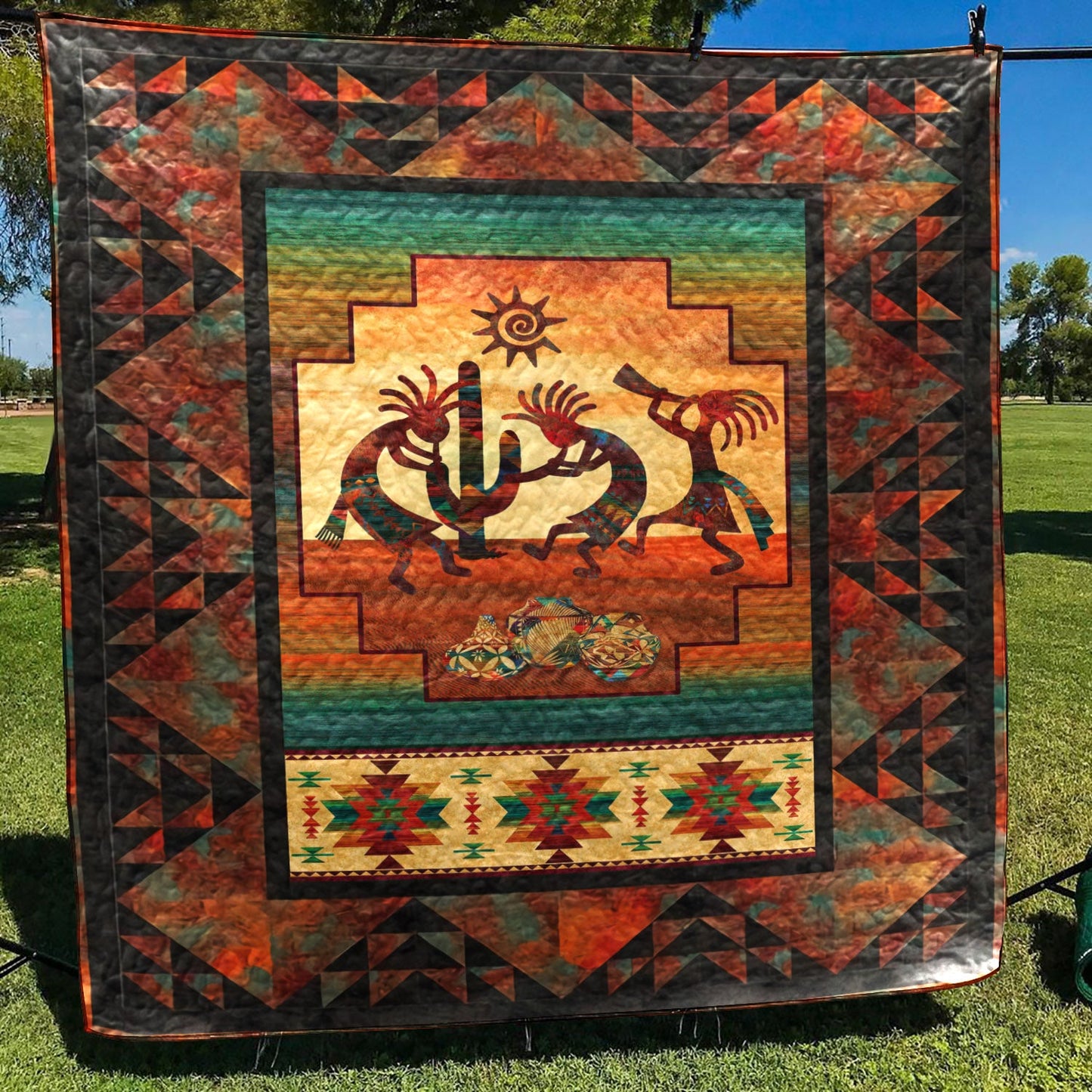 Kokopelli CLA1410366Q Quilt Blanket