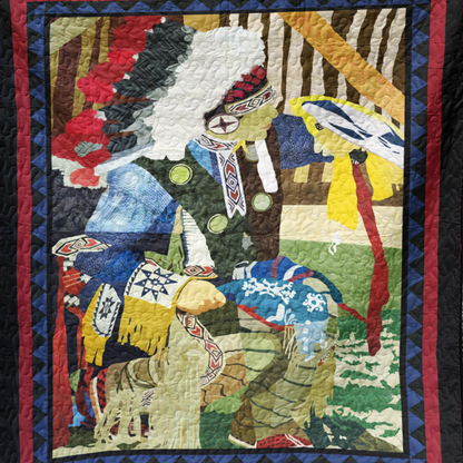 Koshare Indian Dancer CLA0111469Q Quilt Blanket