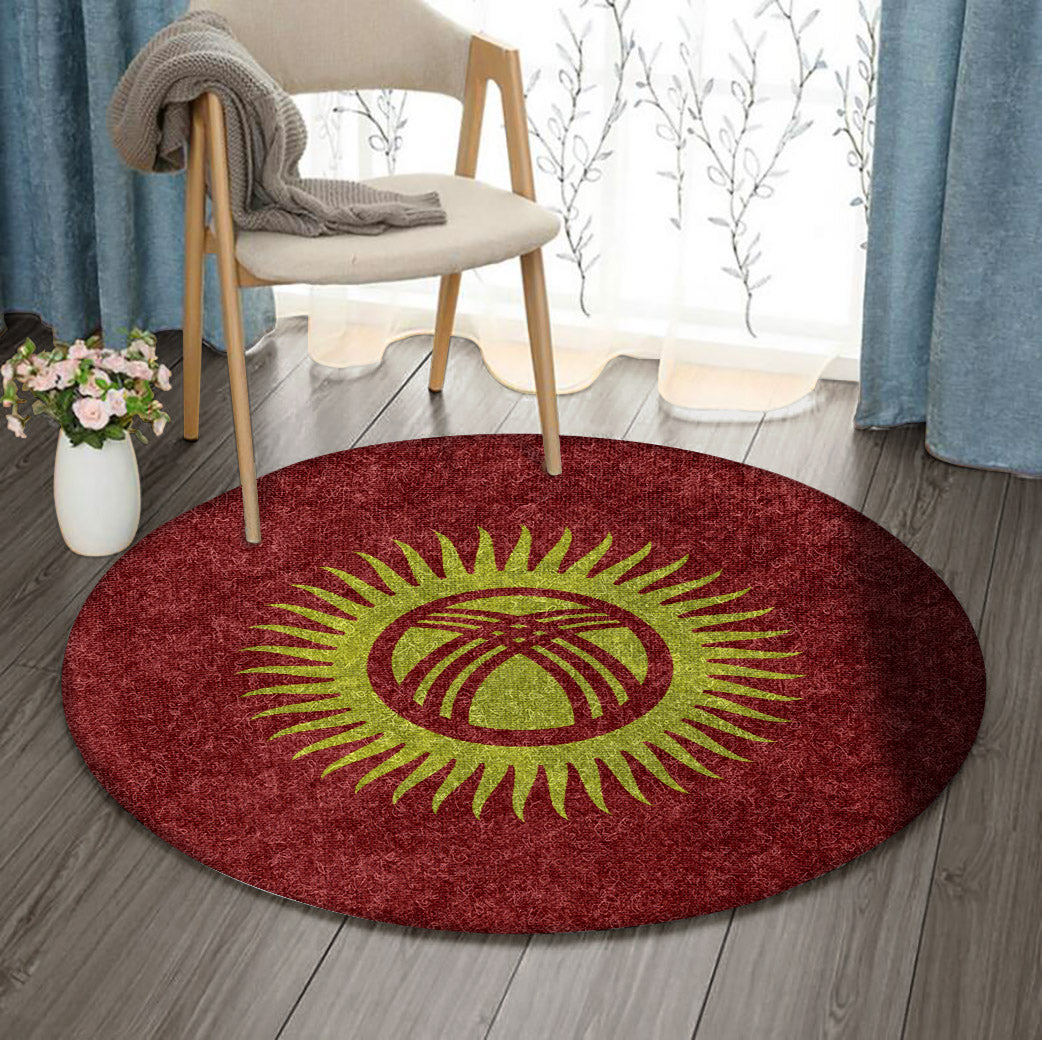 Kyrgyzstan Flag DN1610169RR Round Area Rug