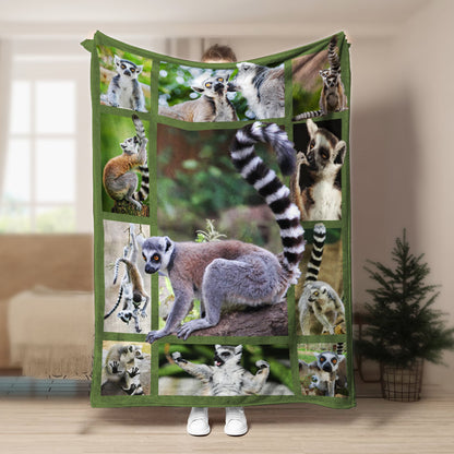 LEMUR CLA21100898F Sherpa Fleece Blanket