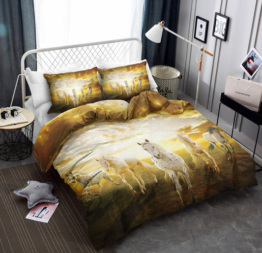 LOVE WHITE HORSE HORSE FAN CLA22100172B Bedding Sets