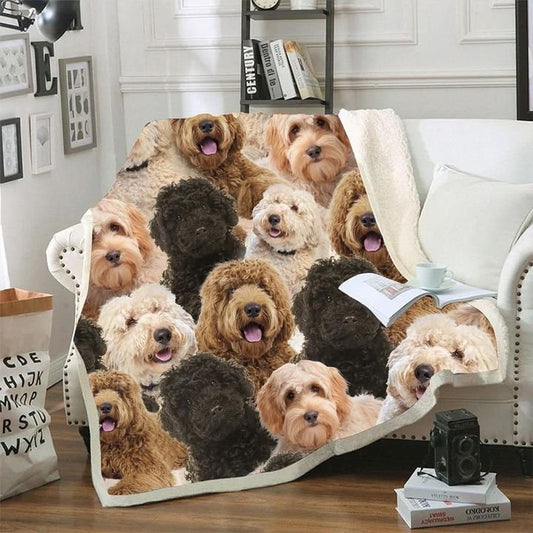 Labradoodle CLM1710131S Sherpa Fleece Blanket