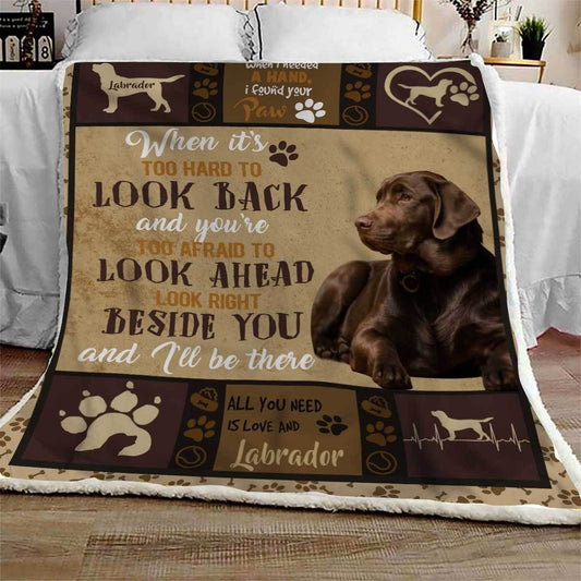 Labrador CL09100142MDF Sherpa Fleece Blanket