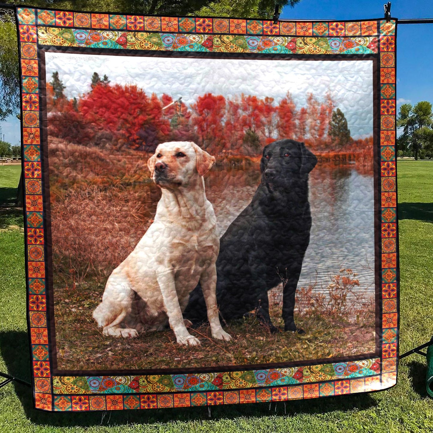 Labrador Couple CL10100172MDQ Quilt Blanket