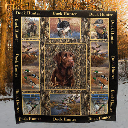 Labrador Hunting Duck CL15110170MDQ Quilt Blanket