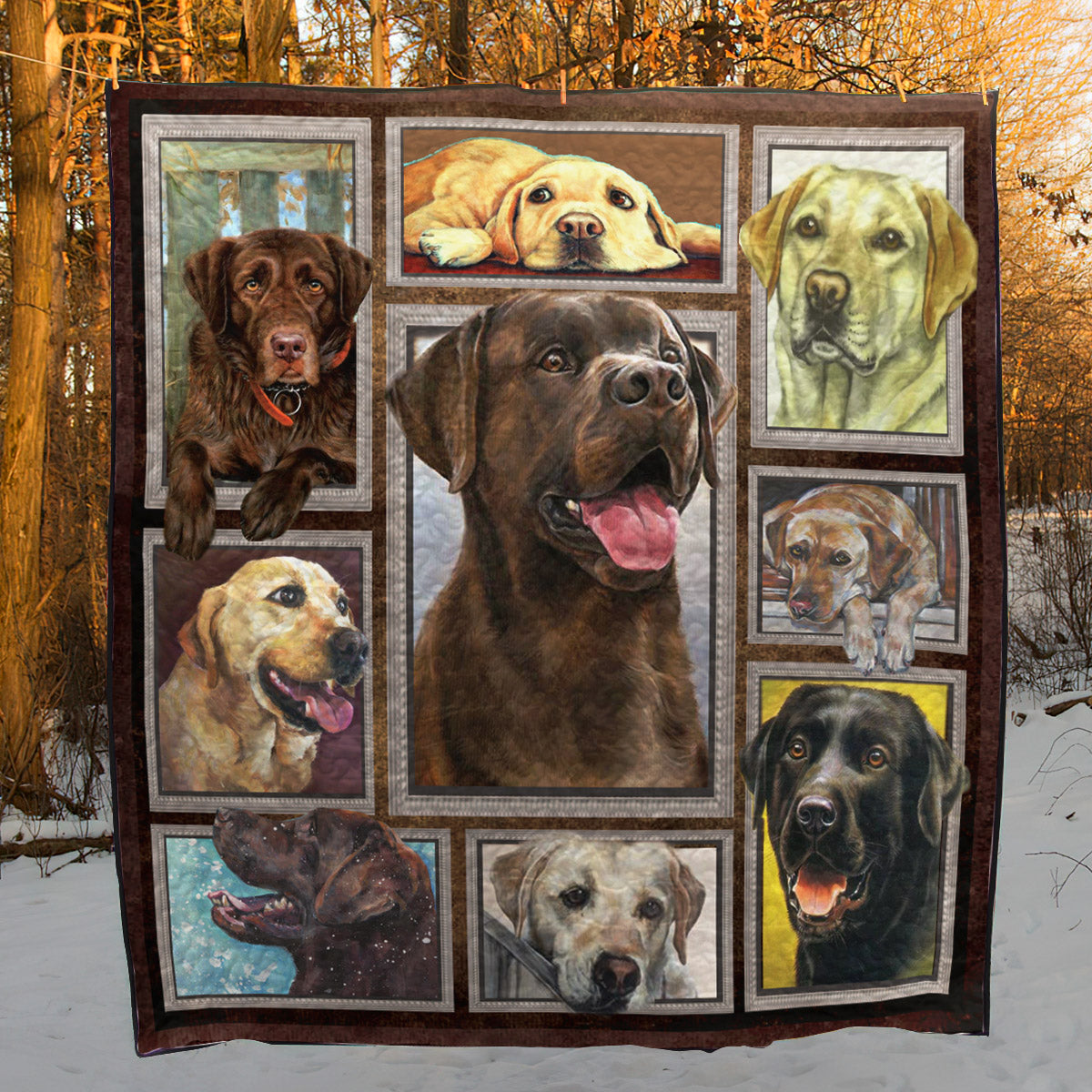 Labrador Retriever CL08110282MDQ Quilt Blanket