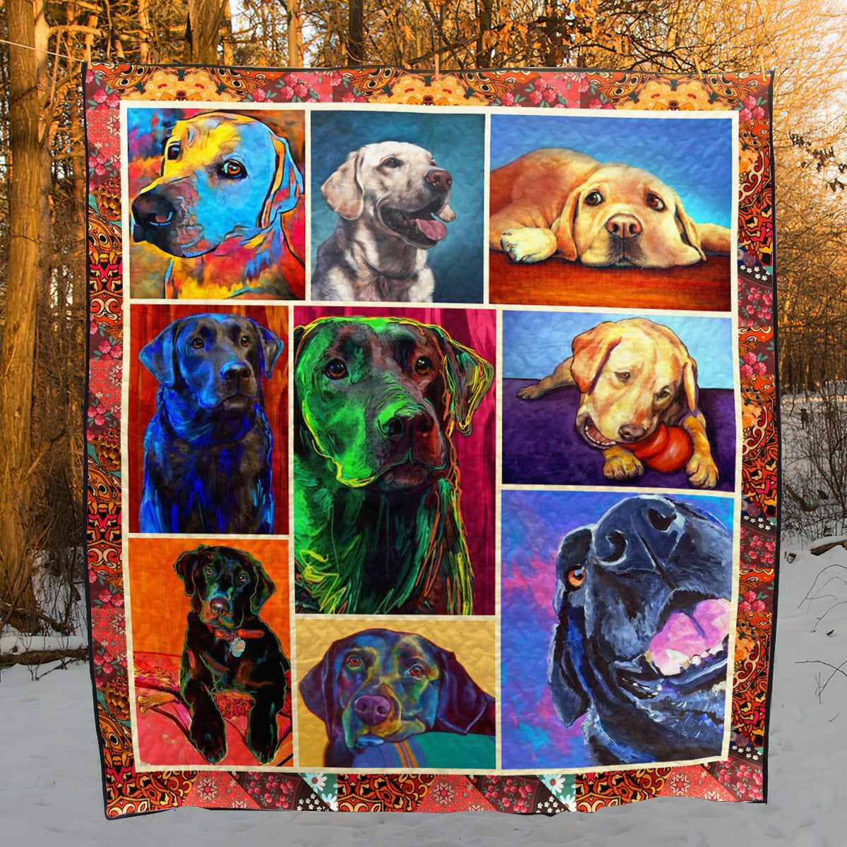 Labrador Retriever YH3010441 Quilt Blanket