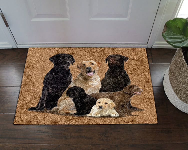 Labrador Retriever Family HN09100049D Non-slip Door mats