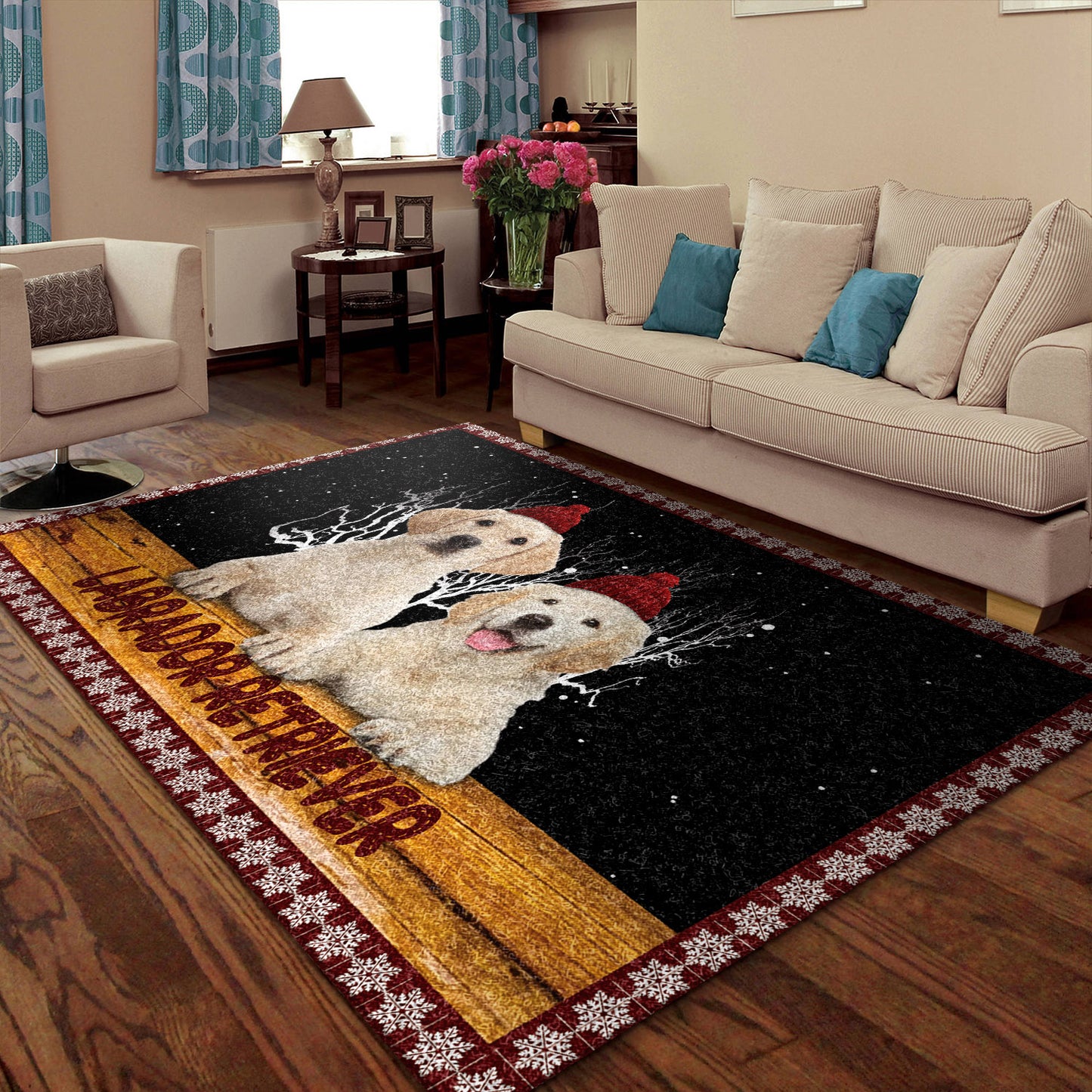 Labrador Retriever Merry Christmas CG0611108M Rug