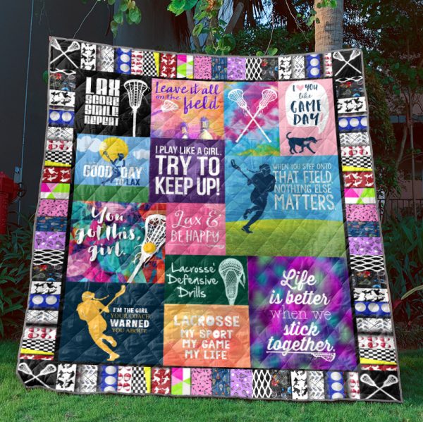 Lacrosse And Be Happy PKT210659 Quilt Blanket