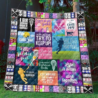 Lacrosse And Be Happy PKT210659 Quilt Blanket