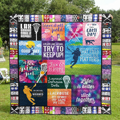 Lacrosse And Be Happy PKT210659 Quilt Blanket