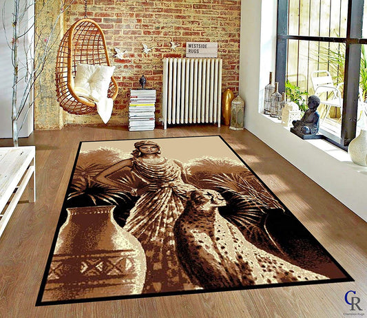Lady And Leopard African CLG2210090R Rug