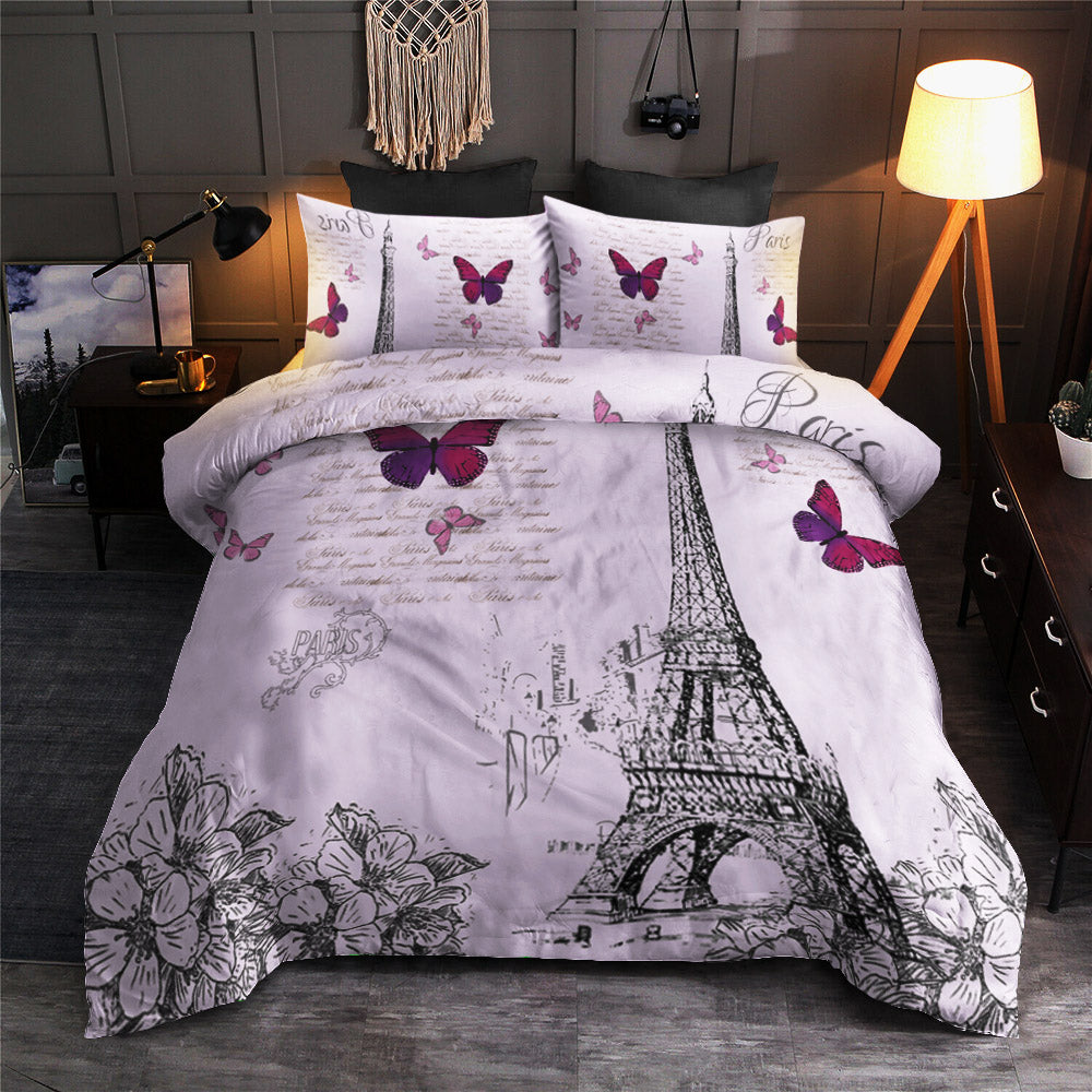 Landscape Butterfly Four Piece Polyester CLA22100593B Bedding Sets