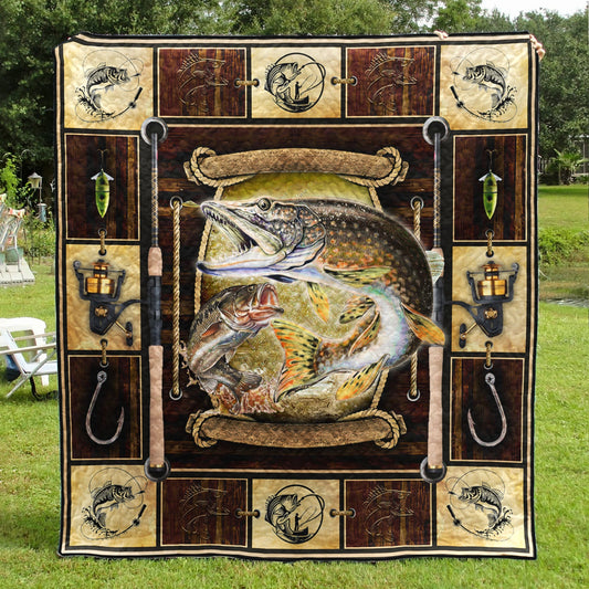 Largemouth Bass Fishing Art Quilt HM161206D