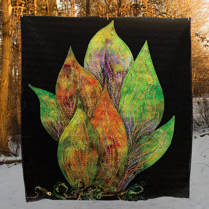 Leaves CLA1210251Q Quilt Blanket