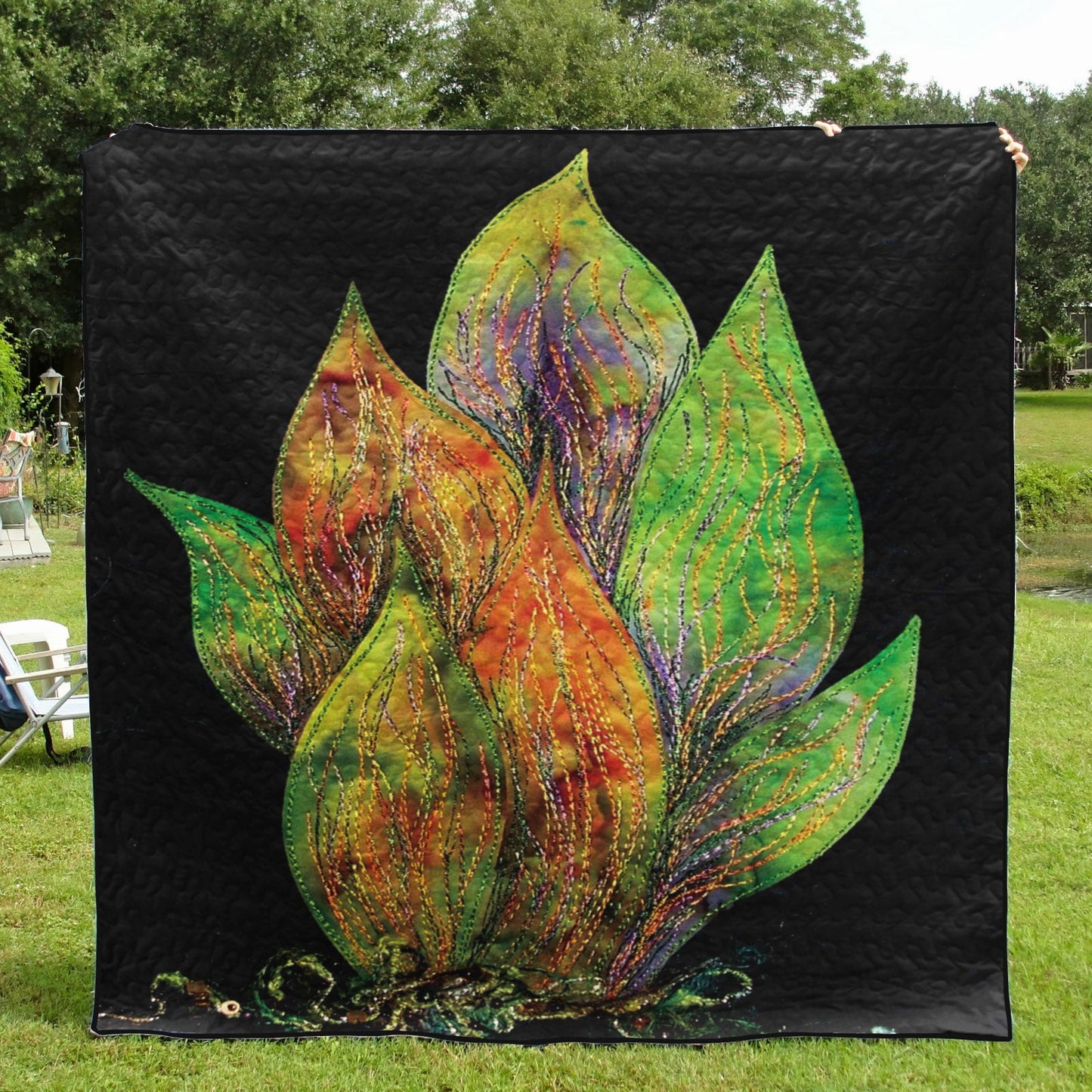 Leaves CLA1210251Q Quilt Blanket