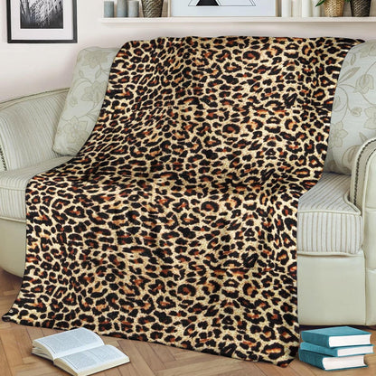 Leopard CL1208141MD Sherpa Fleece Blanket